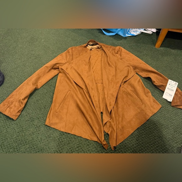 Zara women’s  Brown (mustard brown) Lightweight cardigan host pick - Picture 3 of 12